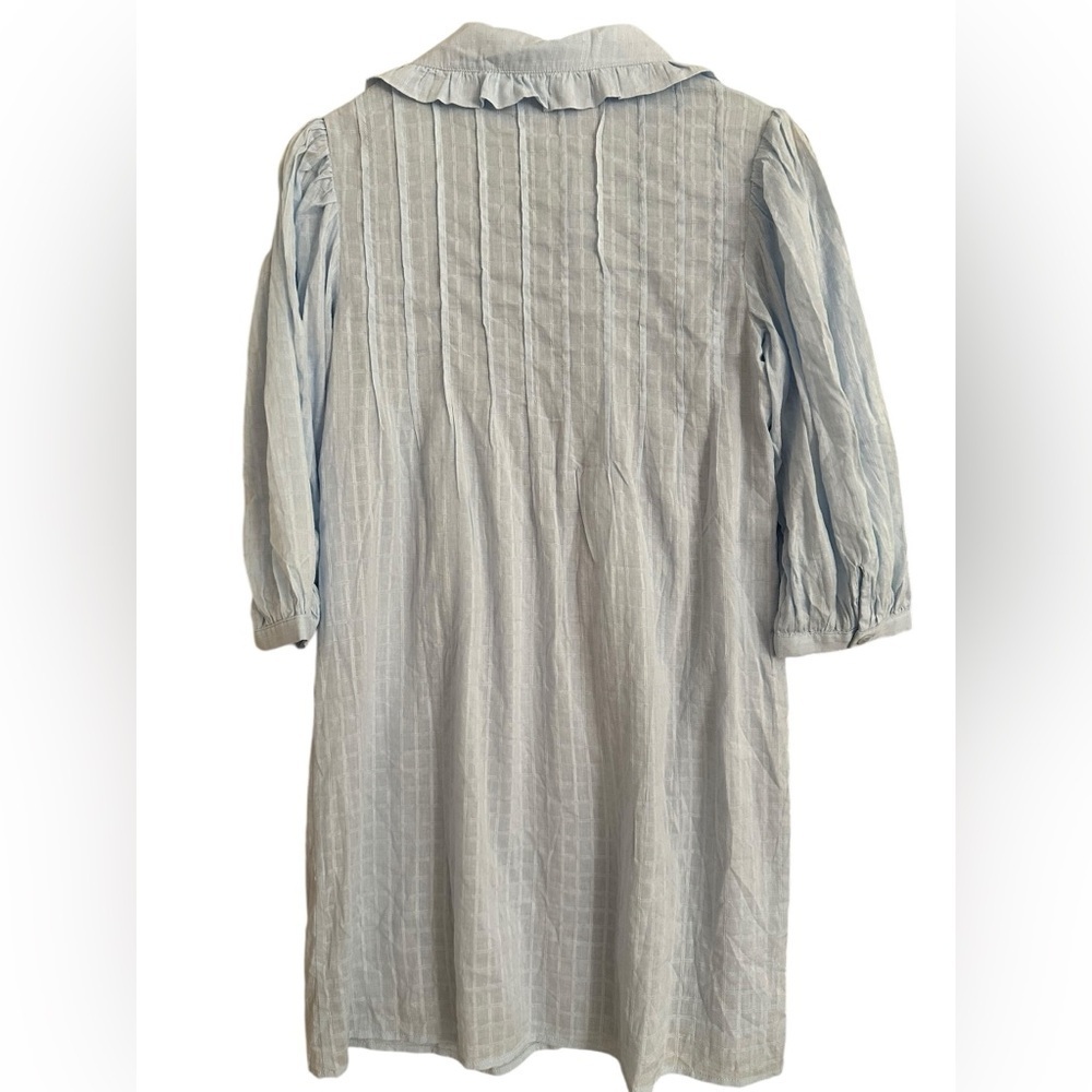 š Anthropology, English Factory Light Blue Mini Shirt Dress - Picture 3 of 3